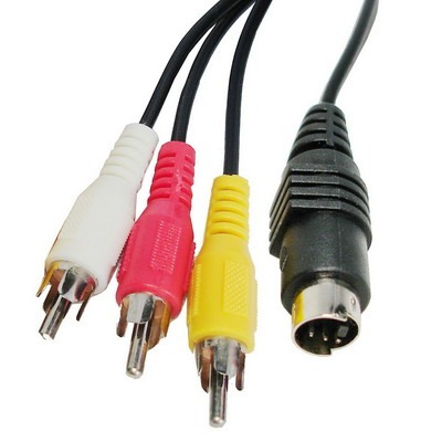 Video Serie Cable 4 Pin To 3 Rca Av Tv Male Convertidor