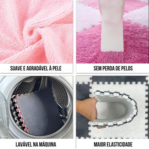 Tapete Estilo Tatame Fofinho De Pelucia Kit Com 20