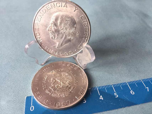 Moneda Hidalgo De 5 Pesos Chica Plata Ley 0.720