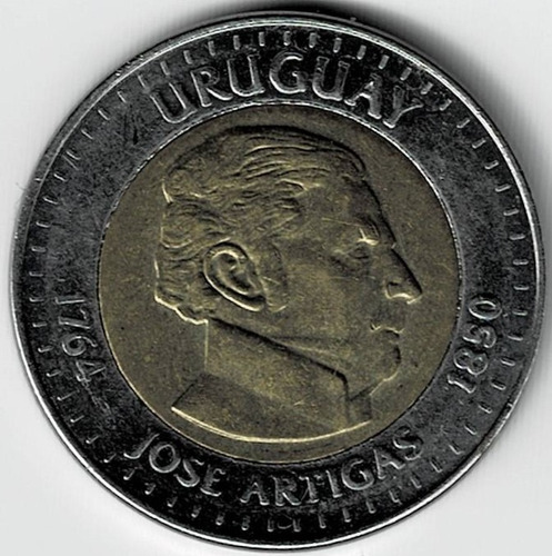 Moneda  De  Uruguay  10 Pesos  2000  Muy  Buena