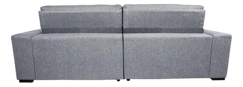 Sofá Retrátil E Reclinável 3,15m Cama Inbox Style. Linho Cor Cinza Claro