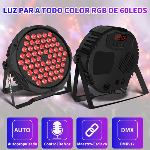 Cañon De Leds Rgb Rhythmic Audio Dmx Todo Colo 60x3w