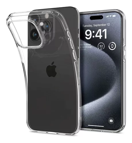 Funda Spigen Crystal Flex Para iPhone 15 Pro Transparente