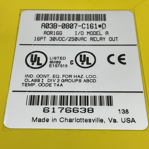Fanuc A03b-0807-c161#d Modulo De Salidas Aor16g 5 (Usado)