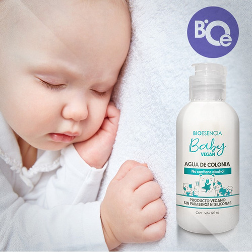 Agua De Colonia Sin Alcohol Para Bebes - Baby Vegan - 125ml