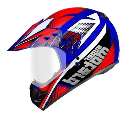 Capacete Feminino Ebf Super Motard Fada Preto / Branco 