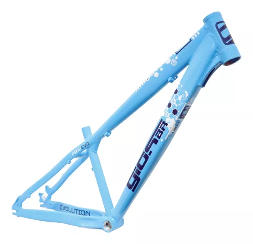 Quadro Gios Frx Evo Colmeia Bike 26 Dh Grau Azul Claro Rosa