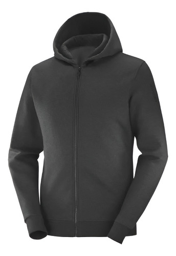 Campera Salomon Logo Fz Hoodie Hombre