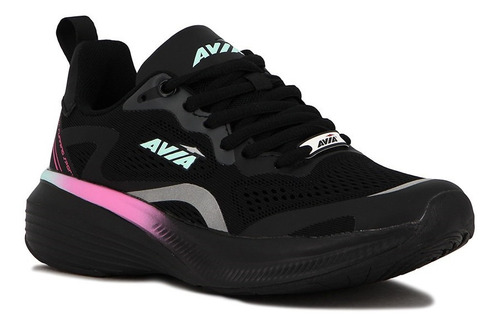 Avia Zapatillas Acordonadas Para Dama Roma- Black/aqua