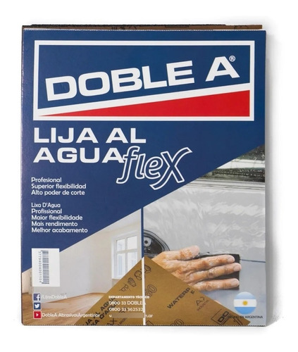 Lija Al Agua Doble A Pack X 50 Unidades Grano 220