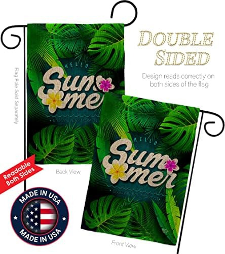Colección De Adornos De Verano, Palmera, Arpillera, Bandera