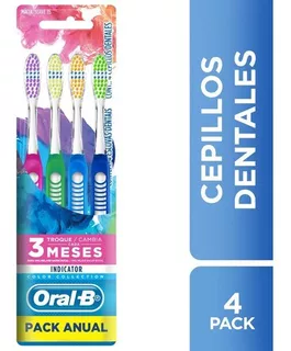 Oral B Cepillo Dental Indicator Pack Anual X 4 Unidades