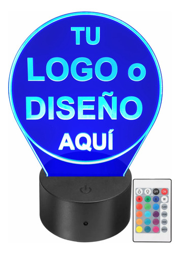 Lámpara Led Tu Logo O Diseño Personalizado Acrílico Rgb