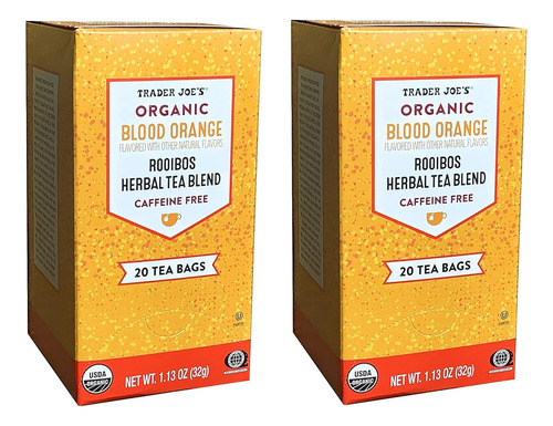 Trader Joes Mezcla De Té De Hierbas Rooibos De Naranja Sangu