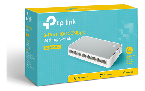 Tp-link Switch Tl-sf1008d Con 8 Puertos De 10/100mbps