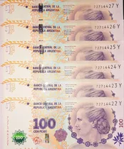 Comprar Billetes 100 Pesos Correlativos Unc