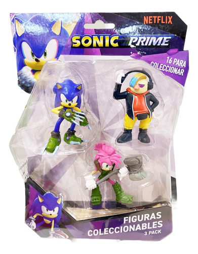 Sonic Pack X3 Figuras Coleccionables 6 Cm