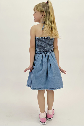 Vestido Infantil Jeans 73471 Drop Barbie Core Infanti