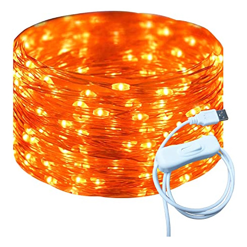 Luces De Hadas Cable De Plata De 33 Pies Y 100 Led Inte...