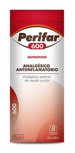 Imagen 1 de 5 de Perifar® 600 Mg  8 Comprimidos (ibuprofeno)
