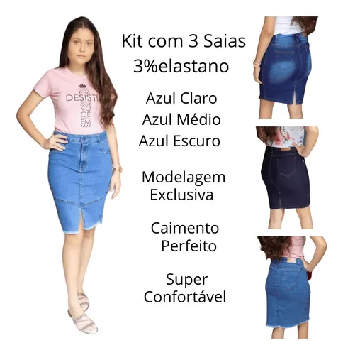 Saias de on sale brim acetinado