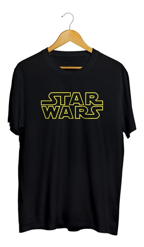 Playera Star Wars Logo Letras Jedi Luke Yoda Han Solo Vader 
