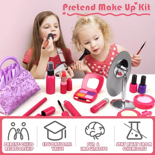 Kit De Maquillaje De Princesa Para Niñas 3 A 6 Años