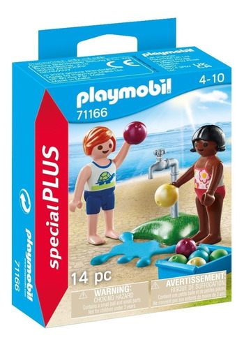 Juego Playmobil Special Plus Niños Con Globos De Agua 14 Piezas 3+