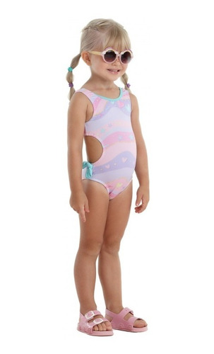 Imagem 3 de 4 de Maiô Infantil Lilás Mon Sucré Sweet Galaxy 19014