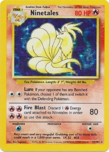 Ninetales 12/102 Holo Raro Pokemon Tcg