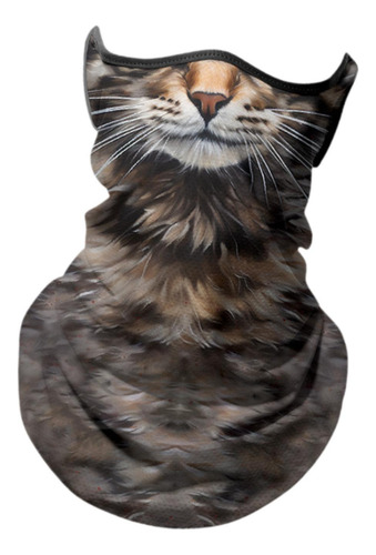 2 De Cuello Con Máscara Facial De Animales Para Gato Gris