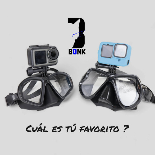Visor Para Apnea Buceo Con Adaptador Para Cámara Y Estuche