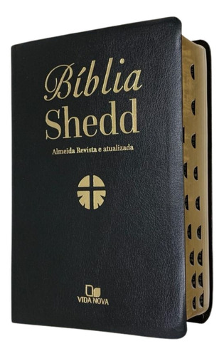 Bíblia De Estudo Shedd Revista E Atualizada Capa Luxo Preta Com Índice Lateral