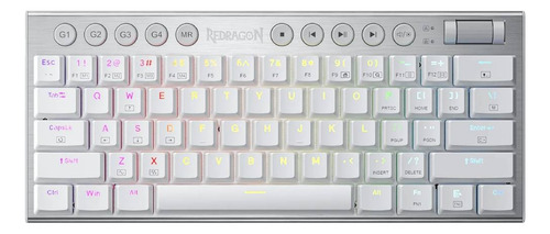 Teclado Redragon Horus 60% Cableado. English K632-rgb White Teclado Blanco Idioma Inglés Us