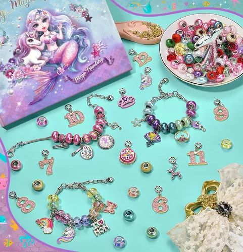 Kit De Fabricacion De Pulseras Con Dijes Para Ninas: Suminis