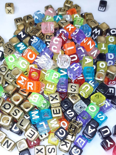 20 Cuentas De Letras A Elección Para Pulseras Bisutería 