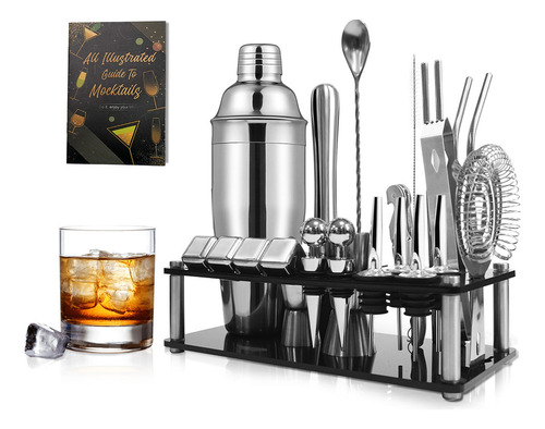 Set De Coctelería Mixer Cocktail Bar De 25 Piezas