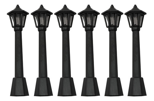 Lq Industrial Mini Lamppost 6 Piezas Miniatura Tren Tren Lam