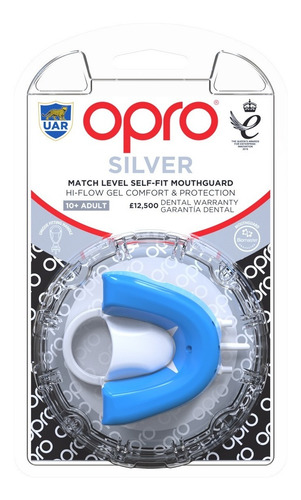 Imagen 2 de 9 de Protector Bucal Opro Silver Uar Union Argentina De Rugby