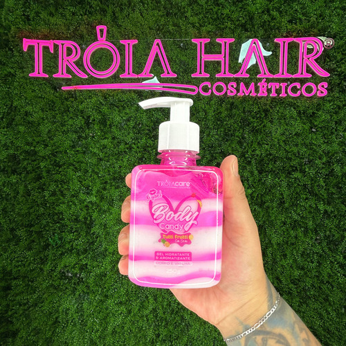 Body Candy Creme E Gel Beijável P/ Corpo E Virilha Fragrância Tutti Frutti Com Creme - Tróia Hair