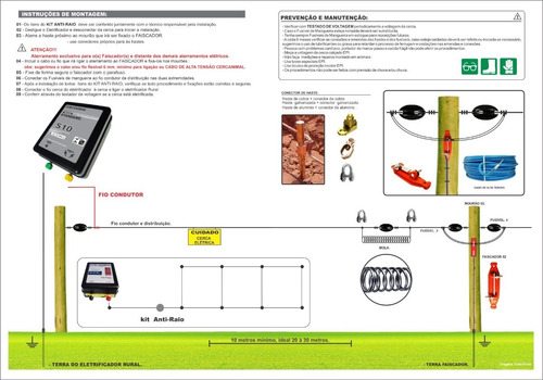 Kit06 Anti Raio - 06 Faiscador - 06 Mola 12 Fusiveis