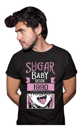 Playeras De Suggar Baby Vintage Fecha Personalizada Agosto