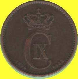 Dinamarca- 2 Ore 1894 Bronce Estado Xf.
