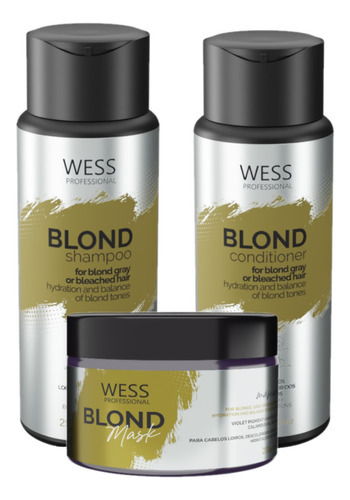 Kit Wess Blond Sh 250ml + Cond 250ml  + Mask 200ml