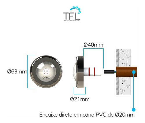 Kit Led Pisicina - Contr Touch 81w + 8 Leds Rgb 9w Tholz