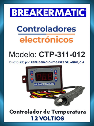 Breakermatic Ctp-311-012 Controlador Temperatura 12voltios