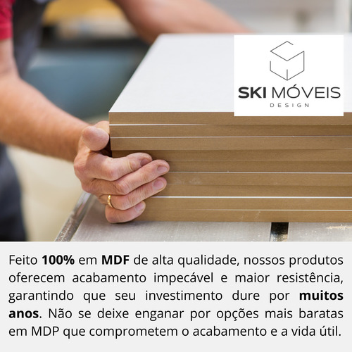 Mesa Escrivaninha Estilo Industrial Com Carregador Sem Fio