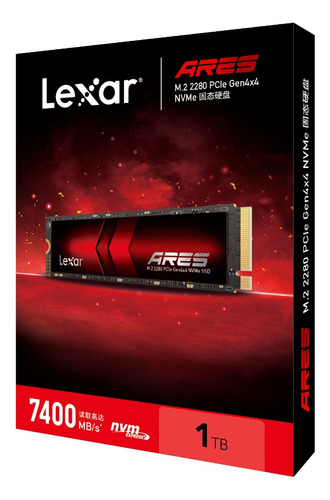 SSD Lexar Ares de 1 TB, cuarta generación, Nvme M2 Gamer, original, compatible con PS5, Playstation 5, 7400 MB/s