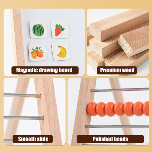 Ranqibo Wooden Abacus For Kids Math - Blackboard Blackboard