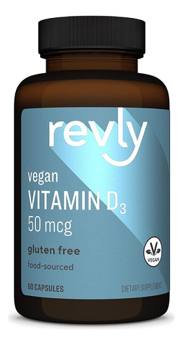 Vitamina D3 2000iu 60caps Revly - - Unidad a $2487